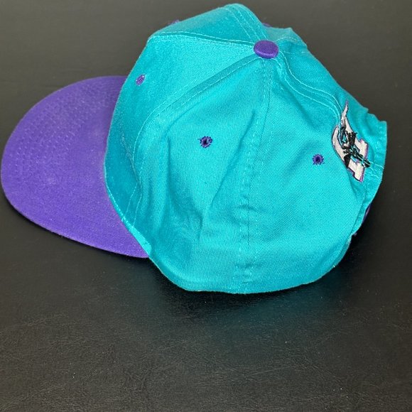 Vintage NBA Logo 7 Charlotte Hornets PRE-NEW ORLEANS Snapback Hat Cap - Picture 5 of 8